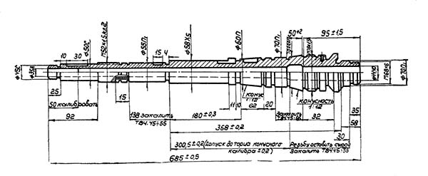 Шпиндель токарного верстата 95-ТВ 95-ТВ Шпиндель токарного верстата 95-ТВ